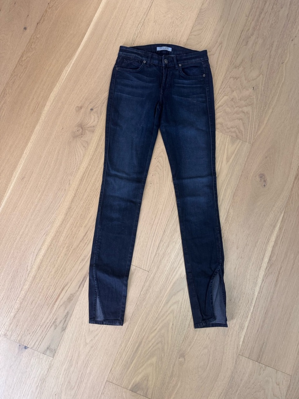 Rich and Skinny Side Split Jeans - Dark Blue